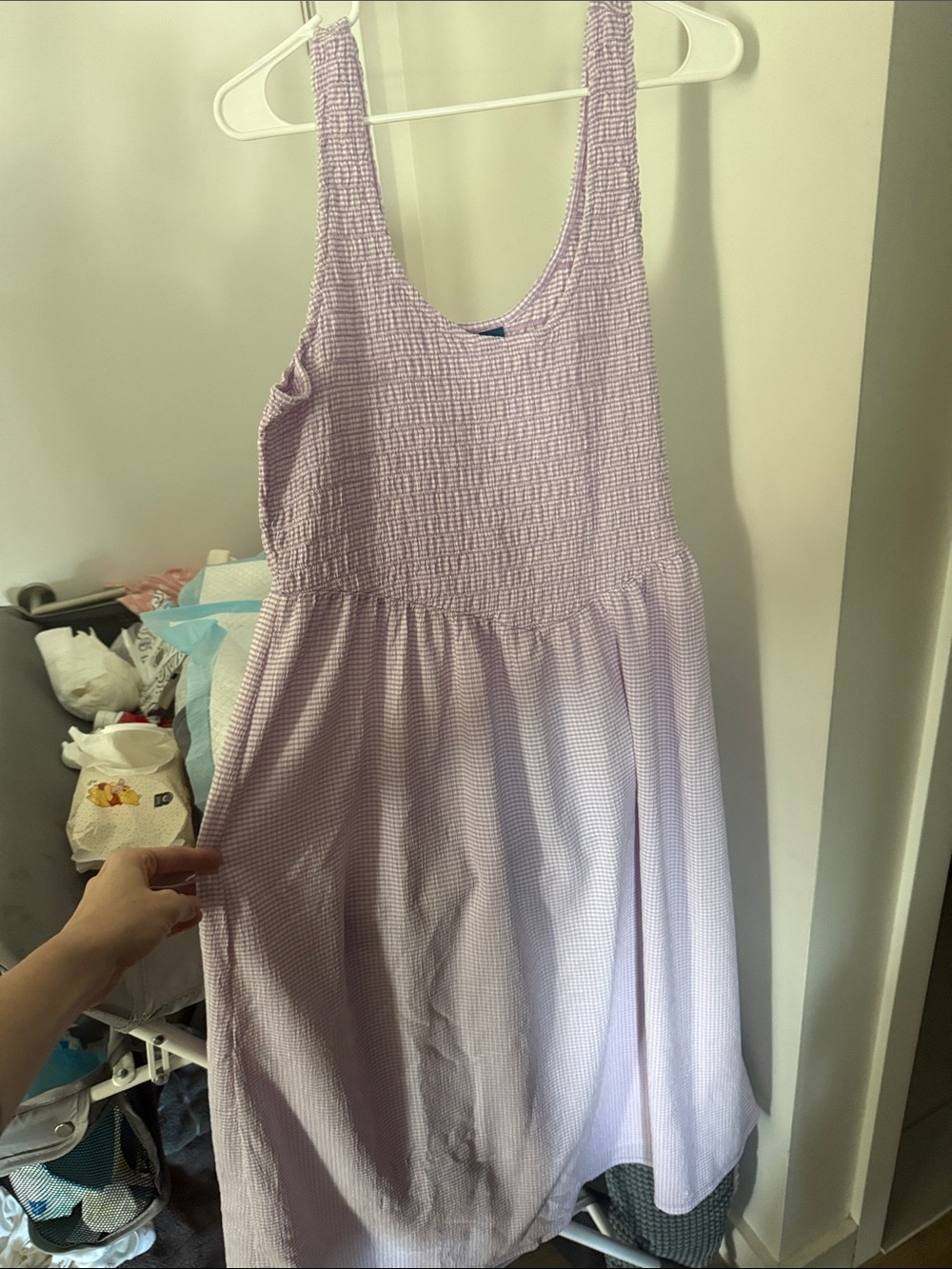 Old Navy Lavender Smocked Midi Dress